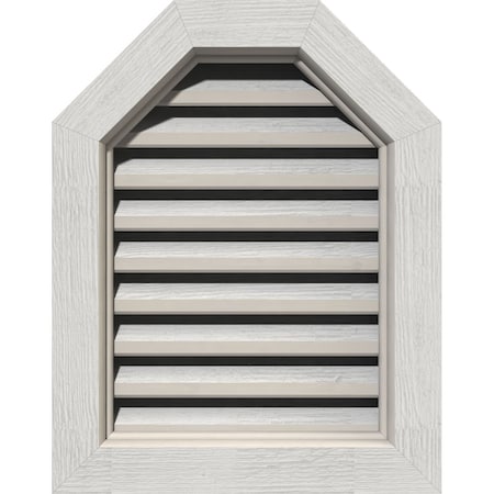 Ekena Millwork Octagonal Top Gable Vent Western Red Cedar Gable Vent w/Brick Mould Face Frame, 36"W x 30"H GVWOT36X3000RFPWR